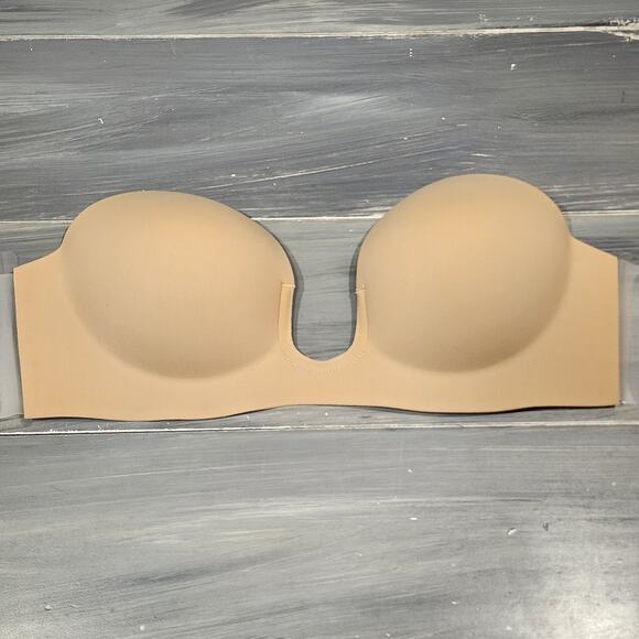 Fashion Forms Voluptuous U Plunge‎ Backless Strapless Bra in Beige Size B - Picture 2 of 14